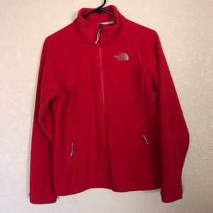North Face Red Fleece Jacket Size Medium